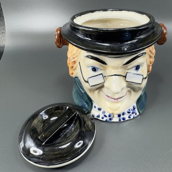 Wales China Japan Toby Character Biscuit Holder Container Jar Ceramic Japan VTG - Picture 11 of 14